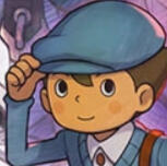 An illustration of Luke Triton. He is holding the brim of his hat and has a smile on his face.